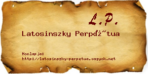 Latosinszky Perpétua névjegykártya